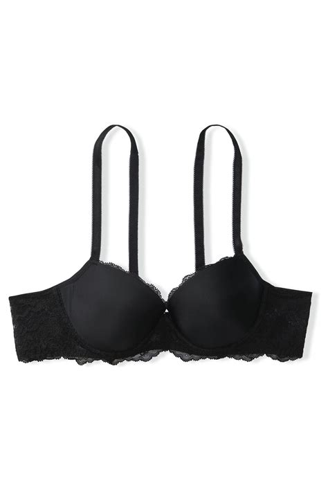Buy Victorias Secret Black Smooth Lace Wing Lightly Lined Demi Bra