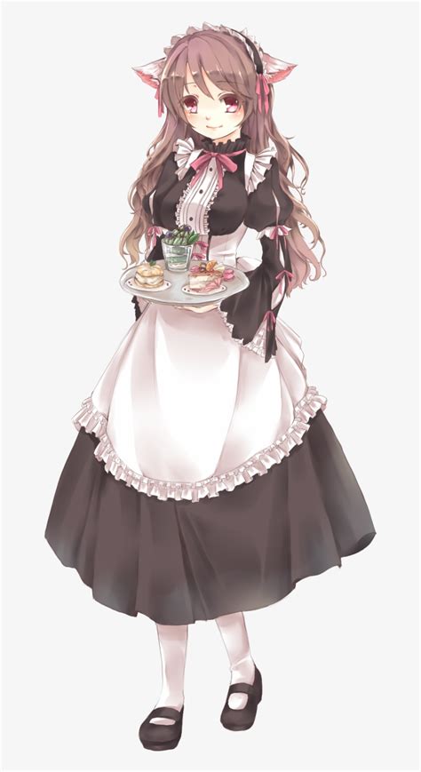 Maid Girl Victorian Anime Girl With Maid Free Transparent Png