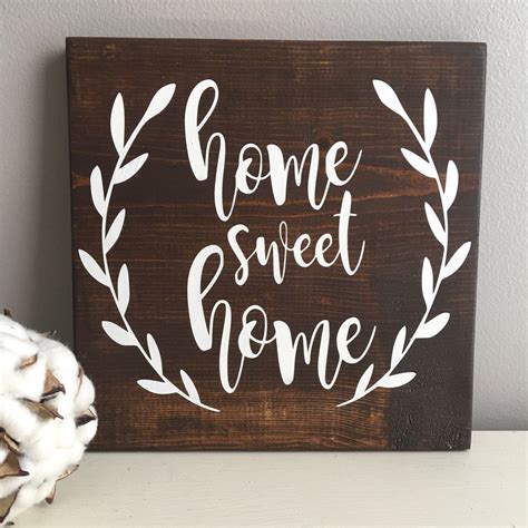 Home Sweet Home Sign Rustic Wood Sign Home Sweet Home Entryway