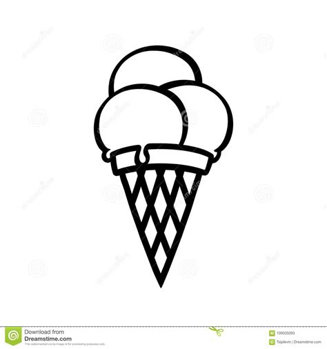 La glace du cornet de glace est sur le point de fondre. Dessin Cornet De Glace / Coloriage De Glaces Et ...