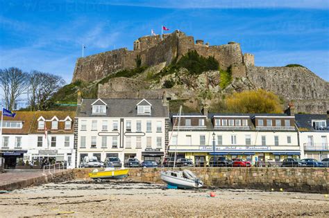 United Kingdom Channel Islands Jersey The Town Of Mont Orgueil And