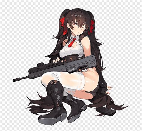 Frontline Girls Qbz 95 ン ン ボ ー ン Rifle Game Frontline Gadis Ak 12 Png Pngegg