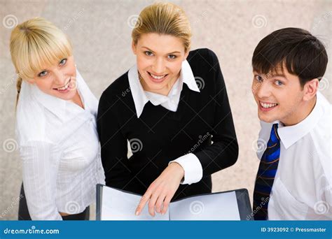 Three People Stock Photo Image Of Manager Meeting Collar 3923092