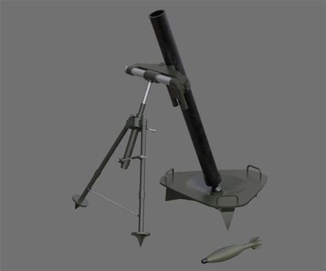 Artstation Mortar 1a Game Assets