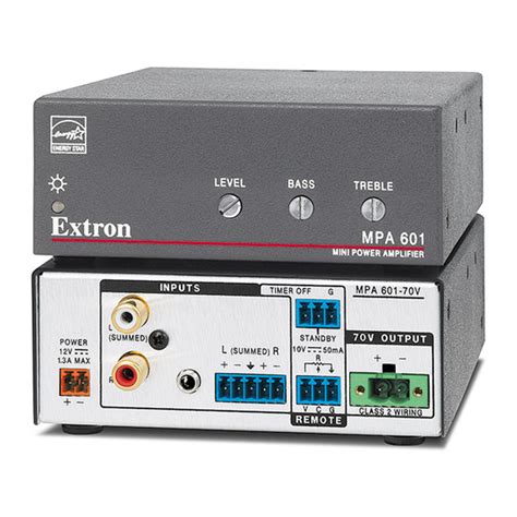 Extron Electronics Mpa 601 70v Setup Manual Pdf Download Manualslib