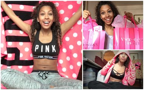 Victorias Secret Pink Haul Modeling Outfits Youtube