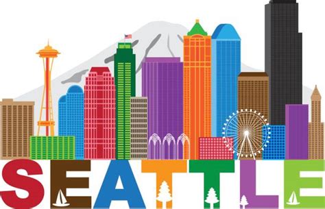 Royalty Free Seattle Skyline Clip Art Vector Images And Illustrations