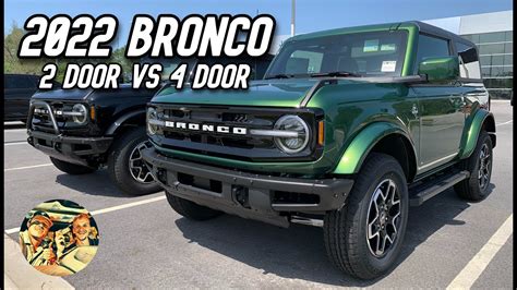 2022 Ford Bronco 2 Door Vs 4 Door Side By Side Comparison Of Outer