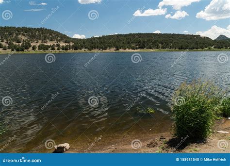 View From The East Shore Quemado Lake New Mexico Stock Photo Image