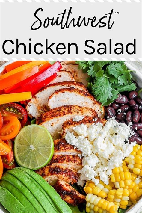 Spicy, Southwest Chicken Salad is a hearty, healthy meal ...
