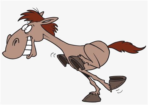 Horse Clipart Animated Funny Running Horse Cartoon Free Transparent