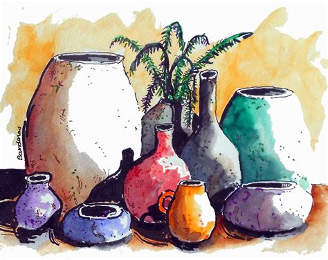 Terrys Ink And Watercolor A Simple Little Still Life