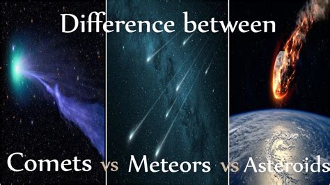 क्या है Asteroids Comets Meteors के बीच अंतर