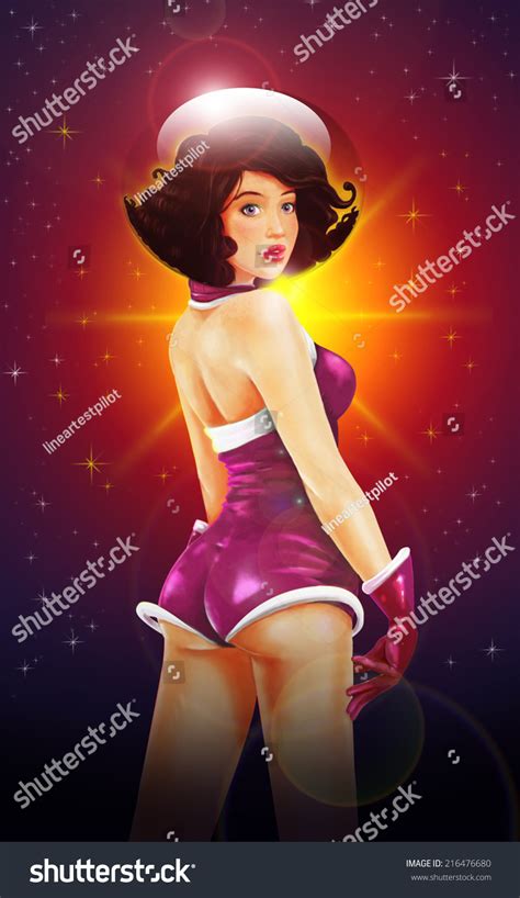 Sexy Pin Girl Space Stock Illustration 216476680 Shutterstock
