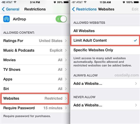 How To Block Access To Adult Content Websites On IPhone IPad