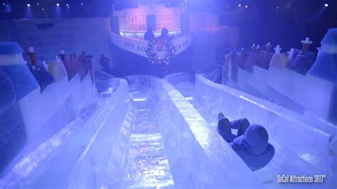 4k Sliding Down An Ice Slide And Ice Tubing At Queen Mary Chill 2015