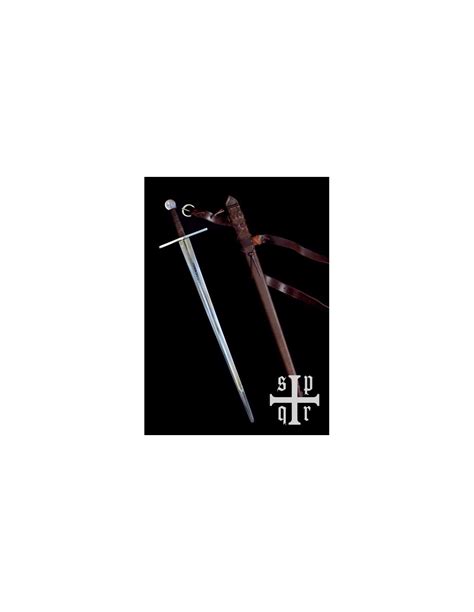 Knights Templar Sword With Engraving And Scabbard