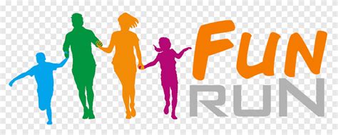 Logo Running Fun Run Text Orange Png Pngegg