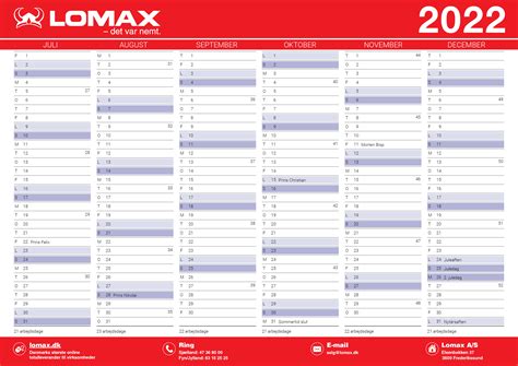 Kalender 2022 Gratis Print Selv Kalender 2022 Lomax As
