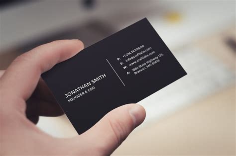Simple Business Card Design Template Photoshop Templates Etsy