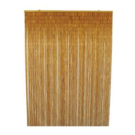 Bamboo 54 80 In Natural Bamboo Rod Pocket Semi Sheer Single Curtain
