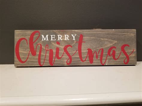 Merry Christmas Handmade Wood Sign Etsy