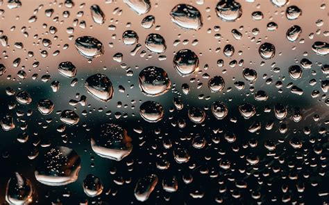 Water Drops On Glass Background With Water Drops Glass Texture Rain