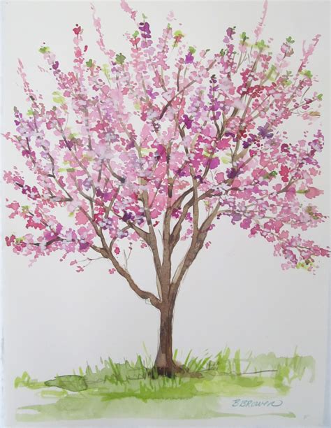 Cherry Blossom Tree Drawing Painting Use A Pencil And Draw Lightly