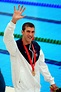 Michael Phelps with all his Olympic medals
