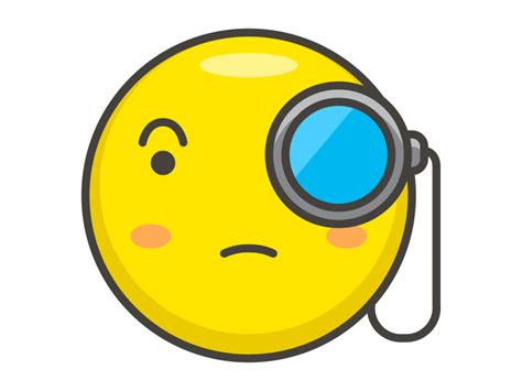 Face With Monocle Emoji Png Transparent Emoji