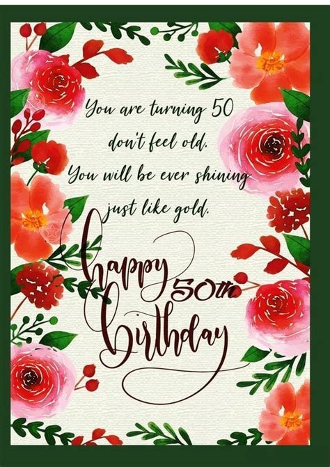 Happy 50th Birthday Wishes Quotes Messages Status And Images The