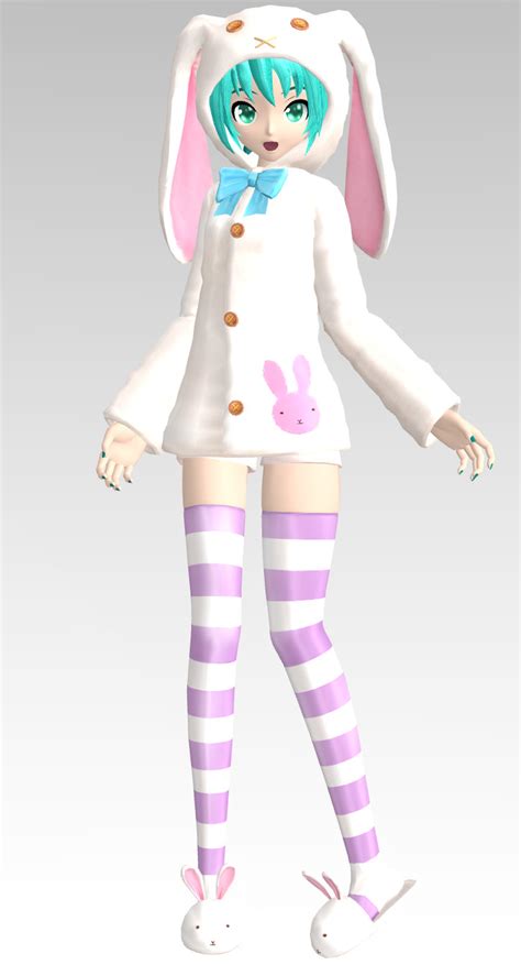 Polish your personal project or design with these bunny ears transparent png images, make it even more personalized and more attractive. MMD PDAFT Bunny Ear Parka Miku Dl by Rin-Chan-Now on DeviantArt