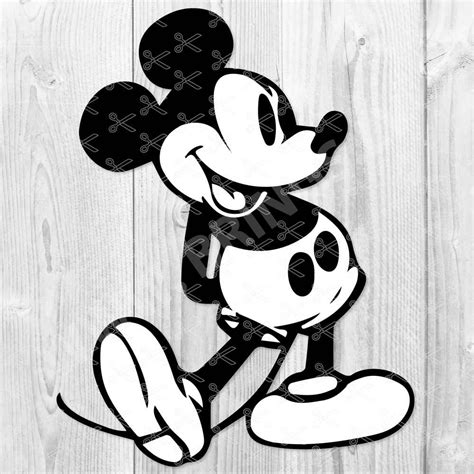 Mickey Mouse Vintage Svg Dxf Png Cut Files For Cricut And Silhouette