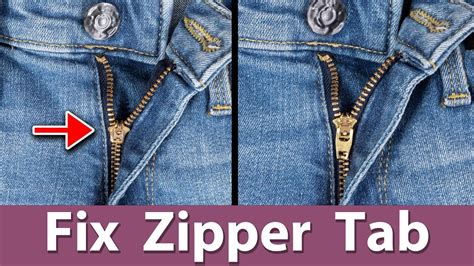 How To Fix A Zipper Tab In A Fly Zipper Youtube