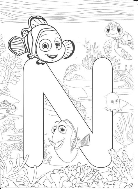Color your favorite disney characters. Nemo coloring page | Disney coloring sheets, Abc coloring ...