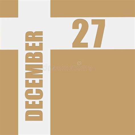 December 27 27th Day Of Month Calendar Date Stock Illustration
