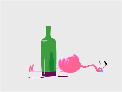 Flamingo Drunk By Maurice Van Der Bij On Dribbble