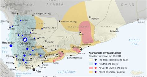 Yemen Control Map And Report January 2018 Political Geography Now