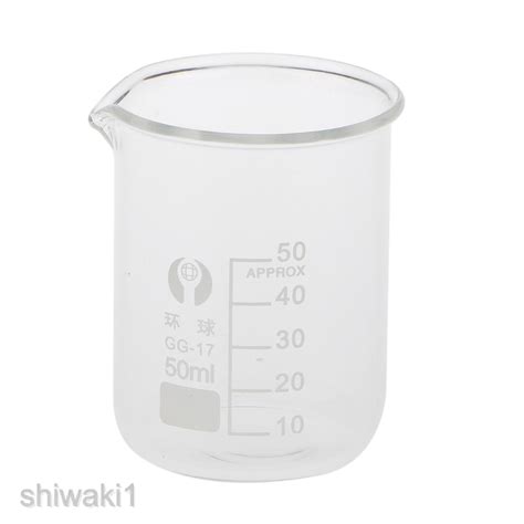50ml Low Form Measuring Graduated Beaker Chemistry Lab Glassware