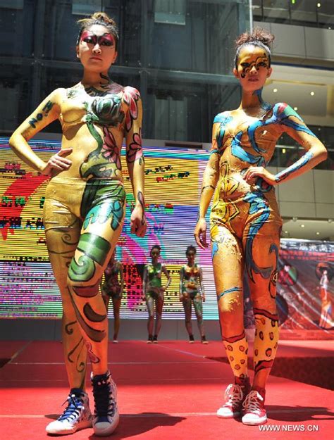 Models Display Body Painting At A Body Painting Competition During The China Kunming