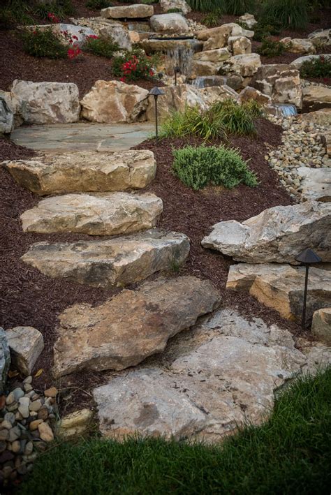 Landscaping Stones On A Slope Lanscaping 101