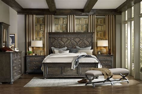 The look of wood furniture is classic and timeless. Vintage West Charcoal Gray Wood Panel Bedroom Set from ...