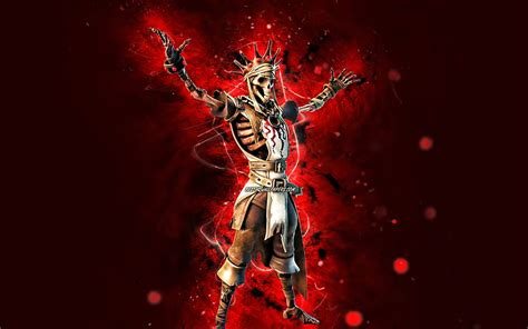 Skeleton King Oro Red Neon Lights Fortnite Battle Royale Fortnite