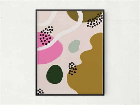 An Abstract Geometric Wall Art Print Thatll Bring A Bit Of Color To