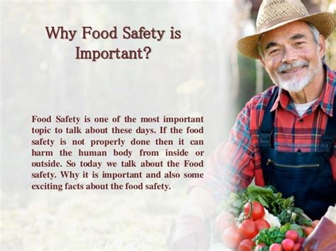 It therefore outlines our rights and responsibilities. Why food safety is important?