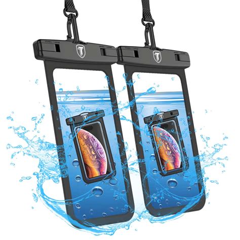 Waterproof Phone Pouch Tekcoo 2 Pack Ipx8 Transparent Pvc Waterproof
