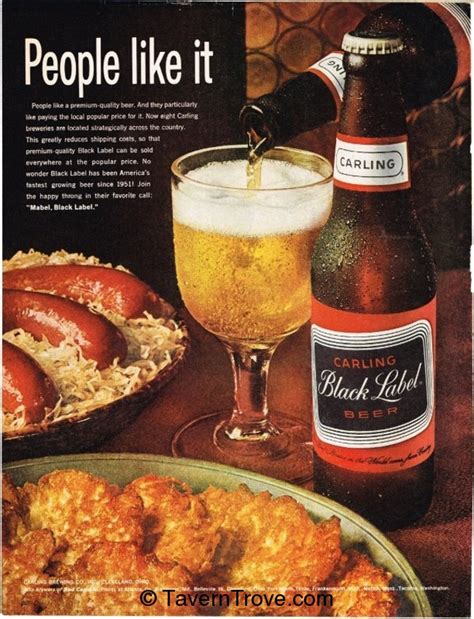 Item 62609 1969 Carling Black Label Beer Paper Ad