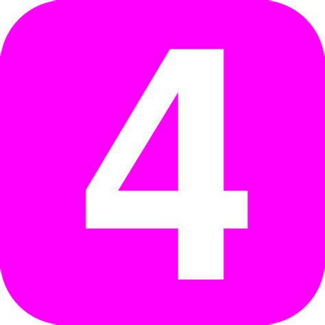 Number 4 Pink Clip Art At Vector Clip Art Online Royalty Free And Public Domain