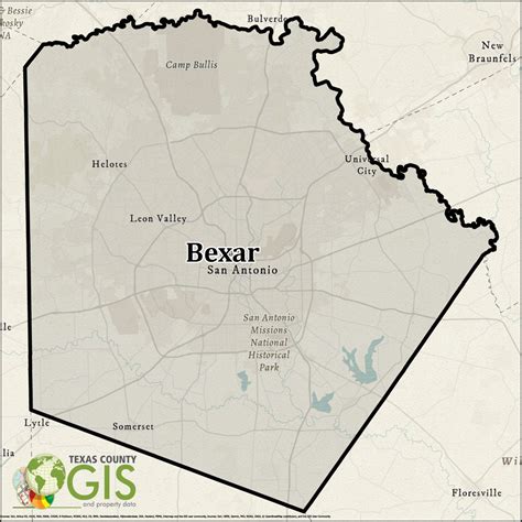 Bexar County Gis Shapefile And Property Data Texas County Gis Data