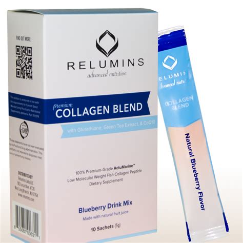 Relumins Premium Collagen Blend With Glutathione Green Tea Extract And Coq10 Pineapple Or